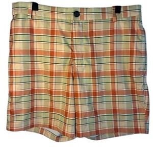 Nike Golf Flex Dri-Fit Shorts‎ Men's 33 Celestial Gold Orange Plaid CI9803-251